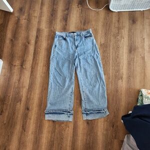GAP Denim Superset High Rise Wide-Leg, Size 12/31R, cute raggedy cuff